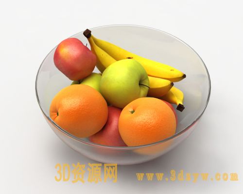 水果3D模型渲染