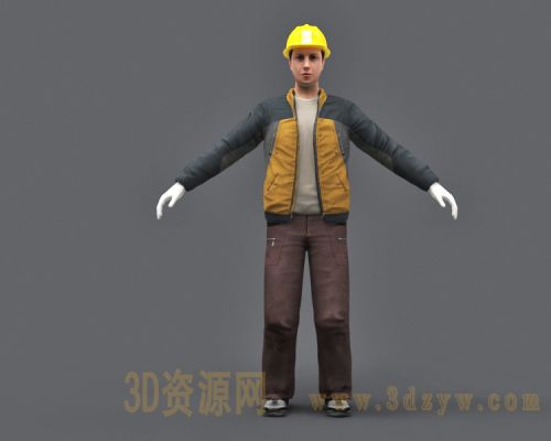 工人 电工3D模型