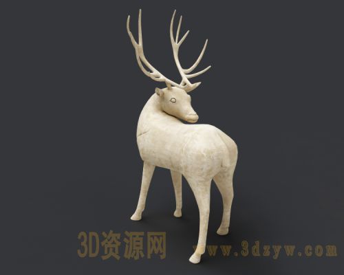 鹿雕塑模型