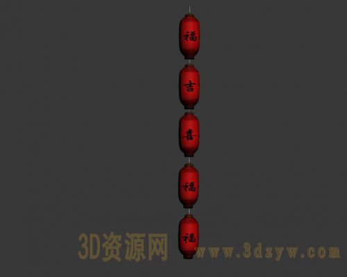 大福圆灯笼 红灯笼模型