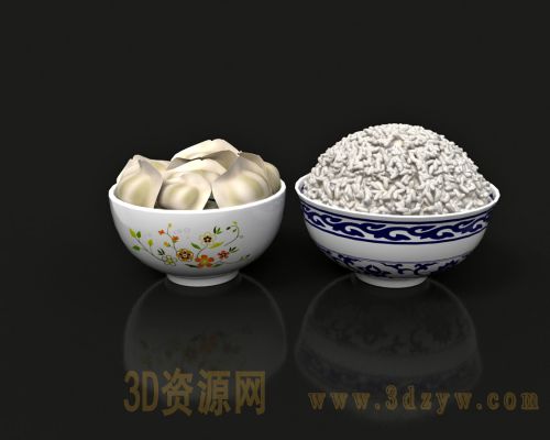 食物 美食模型 水饺模型 米饭模型
