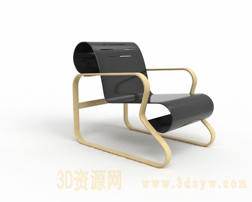 paimio chair 椅子模型 休闲椅子