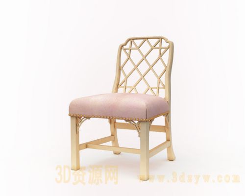 班尼月华单人椅模型 单椅模型 简欧椅子模型