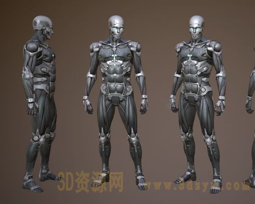 次世代cyborg改造机械人 生化电子人模型