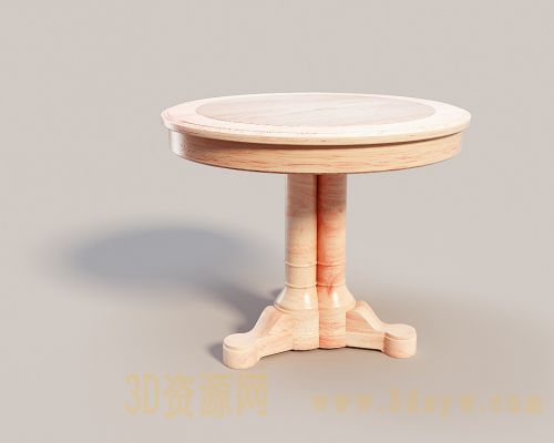 顶天立地圆桌模型 圆桌3d模型 桌子模型