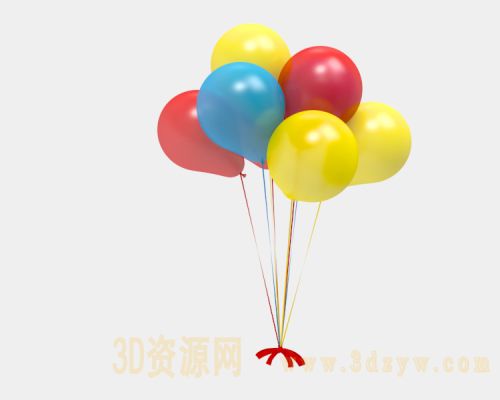 红黄蓝气球模型 活动气球模型