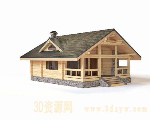 木屋模型 木房子3d模型