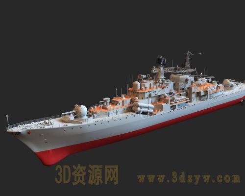 956现代级驱逐舰模型  现代级导弹驱逐舰 杭州级驱逐舰 956级驱逐舰3d模型