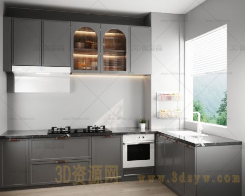 厨房效果图 厨具 橱柜 生姜 辣椒 大蒜